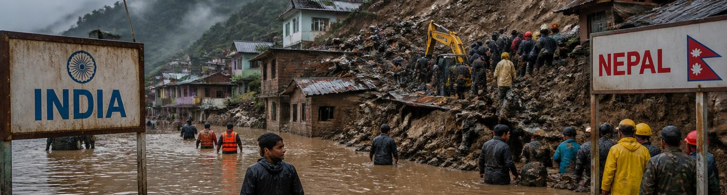 Floods and landslides kill at least 70 people across India and Nepal