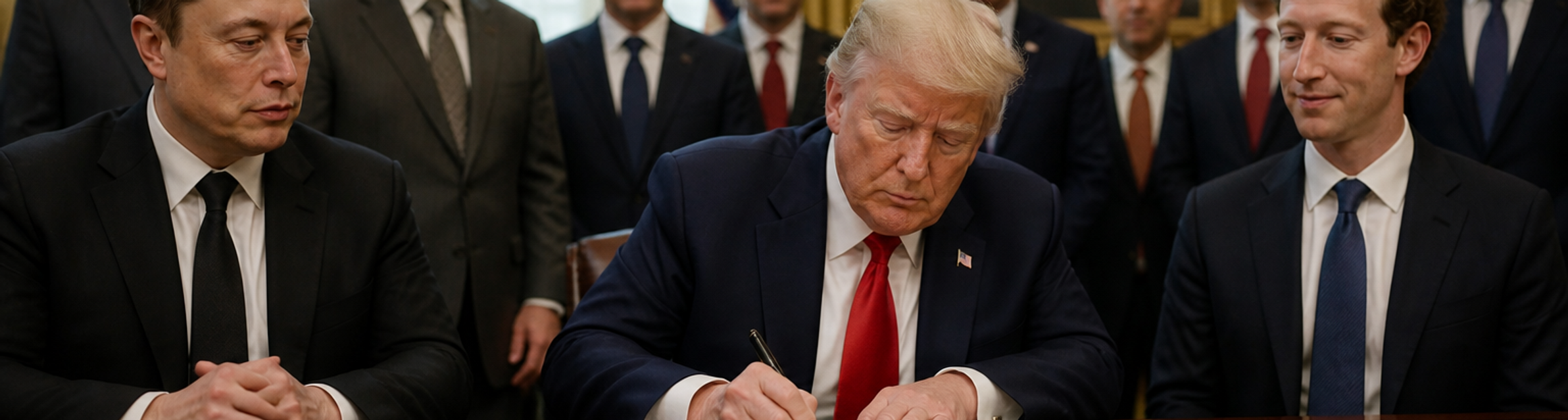 Trump signs voluntary AI safety accord with tech executives