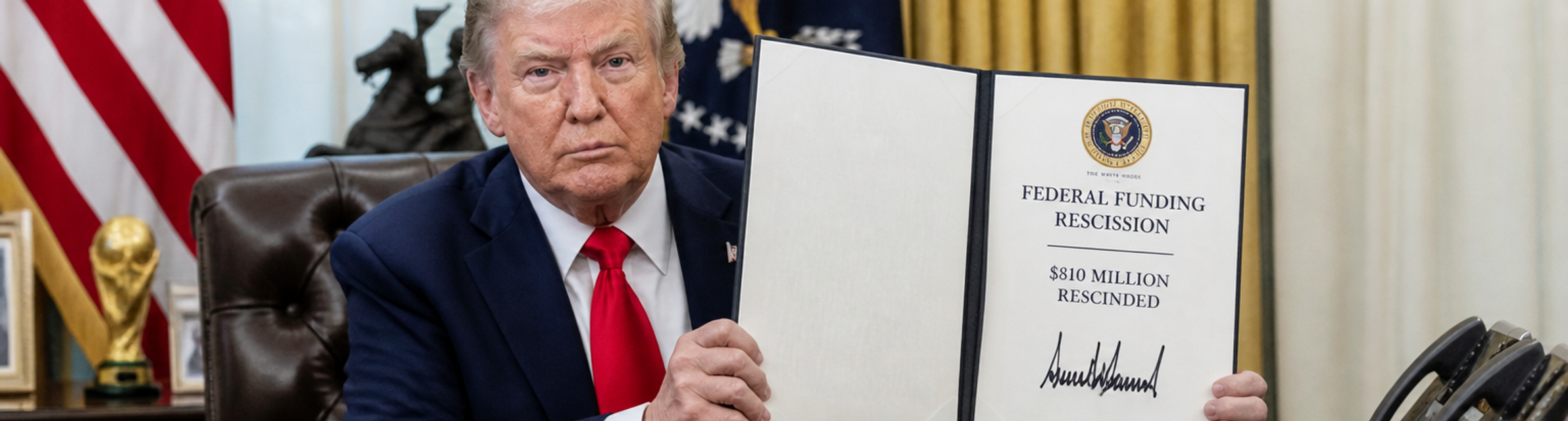 Trump cancels $810 million in federal funding using pocket rescission